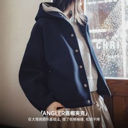 马登复古收腰修身显瘦休闲加厚防风连帽毛呢百搭夹克女外套 138.91元 - 线报酷 马登复古收腰修身显瘦休闲加厚防风连帽毛呢百搭夹克女外套 138.91元 - 线报酷
