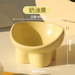 猫碗陶瓷猫粮碗狗碗食盆猫咪饭碗大口径水碗斜口碗防打翻宠物用品颜色分类元宝碗奶油黄 12.22元 - 86线报