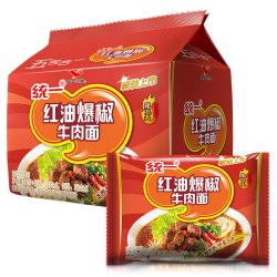 统一 红油爆椒牛肉面 105g*5袋 天猫超市此款目前活动售价15元 - 86线报