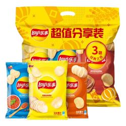 乐事薯片原味+红烩味+烧烤味70g*3包超值分享装 28.79元 - 美泡泡