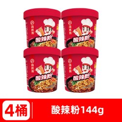 海底捞酸辣粉麻辣粉丝冲泡方便桶装速食番茄米线泡面牛肚米粉口味4桶酸辣粉144g 17.6元 - 86线报