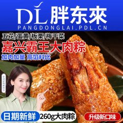 嘉兴风味大肉粽子五花肉粽咸蛋黄鲜肉260g*2只 12.21元 - 86线报