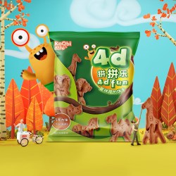 酷秘4D拼拼乐动物饼干巧克力味100g 12.44元 - 86线报