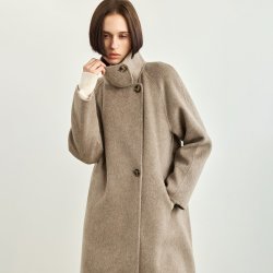 LILY100%羊毛26冬新款女装老钱风插肩袖双面呢大衣毛呢外套 485元 - 线报酷