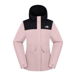 北面女款硬壳冲锋衣DRYVENT防水防风柔雾粉/宇宙黑M 648元 - 86线报