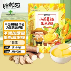 胖村农 山药葛根玉米糊400克 0蔗糖添加低脂玉米羹粉