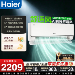 海尔麦浪舒适风KFR-35GW/E2-1新一级能效壁挂式空调1.5匹 2081.65元 - 86线报