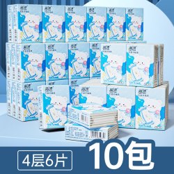 蓝漂小包加厚手帕纸4层6片10包 1.01元 - 86线报