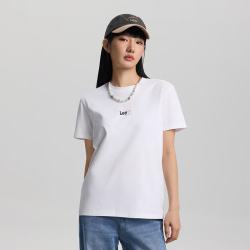 Lee标准版圆领小Logo印花图案男女同款短袖T恤 80.55元 - 线报酷