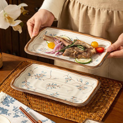 CERAMICS陶瓷盘子家用高级感长方形餐盘蒸鱼专用釉下彩鱼盘菜盘蒸 19.4元 - 美泡泡 CERAMICS陶瓷盘子家用高级感长方形餐盘蒸鱼专用釉下彩鱼盘菜盘蒸 19.4元 - 美泡泡