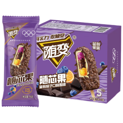 蒙牛随变随芯果蓝莓橙子味雪糕冰淇淋75g*5支 58.4元 - 86线报