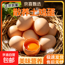 京东新鲜鸡蛋农家散养土鸡蛋虫草谷物饲养鸡蛋笨鸡蛋单枚40g左右土鸡蛋10枚 11.18元 - 线报酷