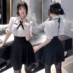 霏慕情趣内衣jk制服套装领结+衬衫+裙子+T裤 68元 - 86线报