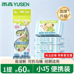 雨森泰迪珍藏湿厕纸便携式小包1提60片 3.5元 - 折送网