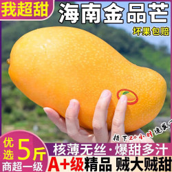海南果园直采新鲜大青金煌甜心芒果5斤净果4.5斤单果200-350g 13.76元 - 86线报