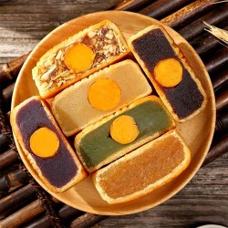 酥园康80g蛋黄传统月饼广式莲蓉豆沙板栗中秋糕点零食客乡椰蓉下午茶豆沙8个装 13.9元 - 折送网