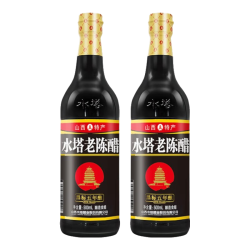 水塔老陈醋6度500ml黑标食醋凉拌调味腌制醋泡500ml*2瓶 9.9元 - 86线报