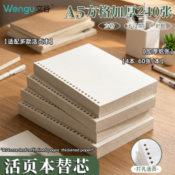 文谷活页纸替芯A5方格活页纸可拆卸活页本内芯外壳替换纸学生网格本加厚笔记本替 12.08元 - 86线报