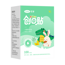 可孚 医用创口贴卡通防水型 72mm*19mm-100片/盒 儿童可洗澡防脚磨贴 - 86线报
