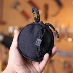 鹏境 多功能挂包收纳包钥匙圆包零钱便携EDC战术户外运动数码收纳耳机 小圆包