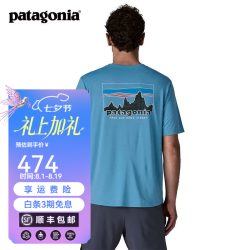 Patagonia弹性透气男士运动T恤 450.3元/件 - 86线报