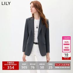 LILY小个子简约垫肩纯色休闲商务通勤长袖西装外套 241.15元 - 线报酷