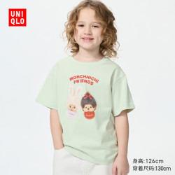 优衣库童装女童Monchhichi UT短袖T恤印花26春夏新款48941250浅绿色140 56元 - 86线报