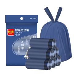 RDE雾霾蓝抽绳垃圾袋手提家用厨房加厚中号45*50cm100只双 10.36元 - 86线报