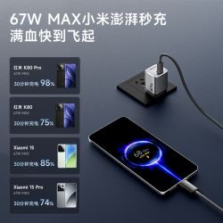 米物 67W氮化镓快充充电器 拼多多此款目前活动售价42.5元 下单1件 - 线报酷