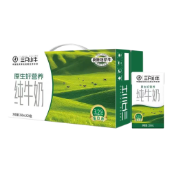 现代牧业三只小牛纯牛奶250ml*24盒 96元 - 线报酷