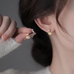 洛梵欣饰s925银针锆石满钻碗豆耳钉女轻奢小众设计感耳环气质感耳饰金色一对 19.9元 - 线报酷