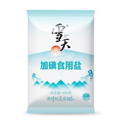 雪天绿色加碘精制盐400g*7包 9.90元 - 86线报