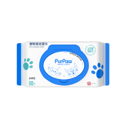 PURPAW宠物湿巾无酒精猫咪狗狗通用擦泪痕宠物湿纸巾80抽清洁用品 17.1元 - 86线报