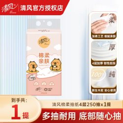 清风卡皮巴拉悬挂式抽纸4层250抽纸巾挂抽面巾纸 4.9元 - 线报酷