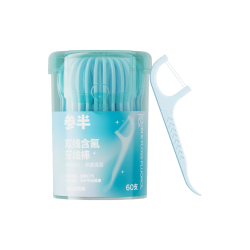 参半双线含氟牙线棒薄荷清香60支 3.9元 - 86线报