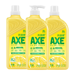 AXE洗洁精洗涤灵厨房洗碗液果蔬餐具清洗剂3瓶柠檬500g1泵2补 22.99元 - 86线报