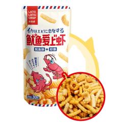 琅琅脆鱿鱼爱上虾脆零食鱿鱼卷虾条30g*10包 9.9元 - 美泡泡