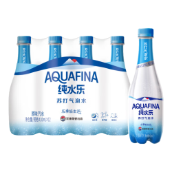 百事可乐AQUAFINA无糖0脂0卡苏打气泡水410ml*12瓶 18.6元 - 美泡泡
