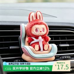 贝乐蒂拉布布labubu安全座椅车载玩偶座椅创意摆件新款汽车出风口装饰品 17.5元 - 86线报