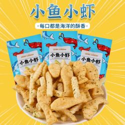 鱿鱼爱上虾小鱼小虾虾条32g*6包 9.9元 - 美泡泡