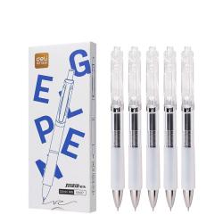 得力S01双球珠ST笔头学生速干按动中性笔0.5mm5支/盒黑色 3件 14.16元 - 86线报