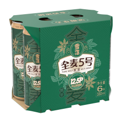 雪花全麦5号醇厚型啤酒330ml*6听 19.9元 - 线报酷