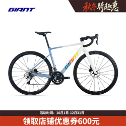 捷安特全能型公路自行车碳纤维前叉20速二代CD油碟全内走紫灰蓝/浅雪晴白 - 线报酷
