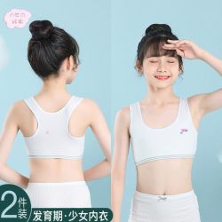 大头豚 发育期小背心女吊带8-14学初中生16岁女孩女童大童内衣少女文胸 - 线报酷