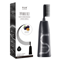 韩金靓易梳彩染发剂植物天然不刺激自然黑180ml 19.9元 - 86线报