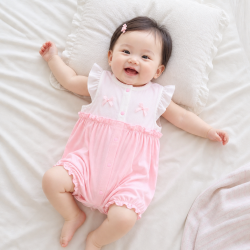 小靓仔婴儿连体衣夏装0-3月女宝宝纯棉爬服薄款新生儿6个月可爱短袖衣 17.4元 - 86线报