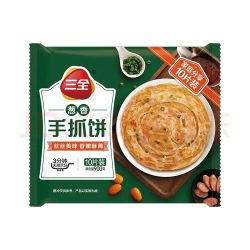 三全葱香手抓饼900g10片装家庭煎饼面点速食 26.68元 - 86线报