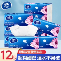 维达抽纸超韧整箱加大100抽12包家用面巾纸餐巾纸卫生纸巾实惠装 10.9元 - 86线报