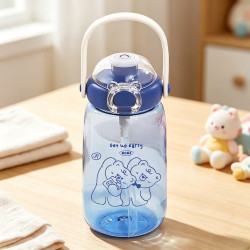 唯铭诺水杯女生儿童杯子幼儿园学生随身杯塑料杯吸管杯蓝色 8.35元 - 线报酷