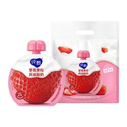 纯甄草莓果粒风味吸吸酸奶100g×10袋 17.9元 - 86线报